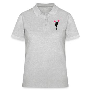 Cheerleader - Polo Femme - gris chiné - Devant - Ailine (174cm)
