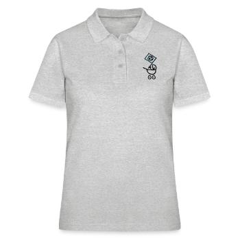 Argentine Bebé Fútbol Fan - Polo Femme - gris chiné - Devant - Ailine (174cm)
