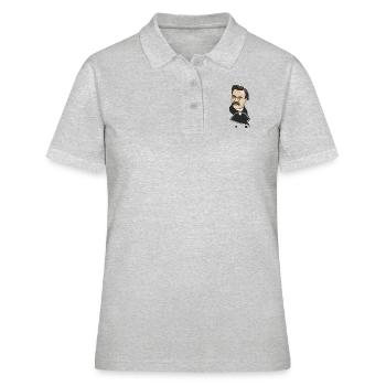 Nietzsche - Polo Femme - gris chiné - Devant - Ailine (174cm)