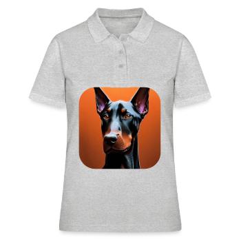 Doberman - Women's Polo Shirt - heather grey - Front - Ailine (174cm)