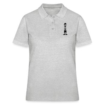 Hipster - Frauen Polo Shirt - Grau meliert - Vorne - Ailine (174cm)