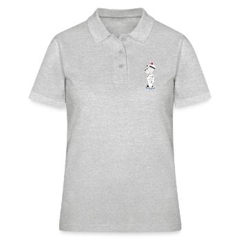 Happy Louis - MATELOT - Polo Femme - gris chiné - Devant - Ailine (174cm)