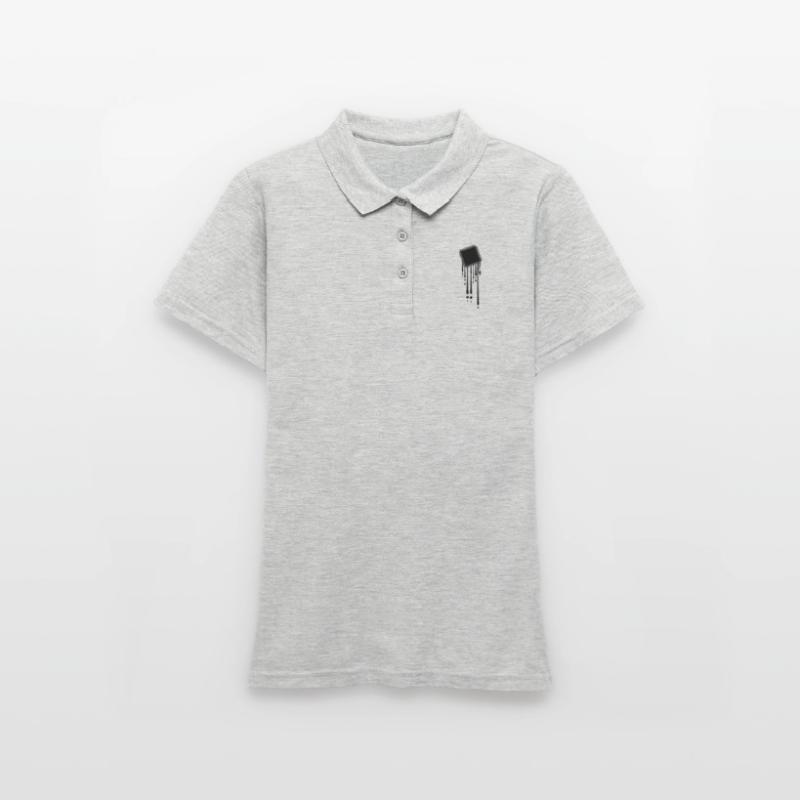 processor melt drops graffiti cpu computer Women's Polo Shirt