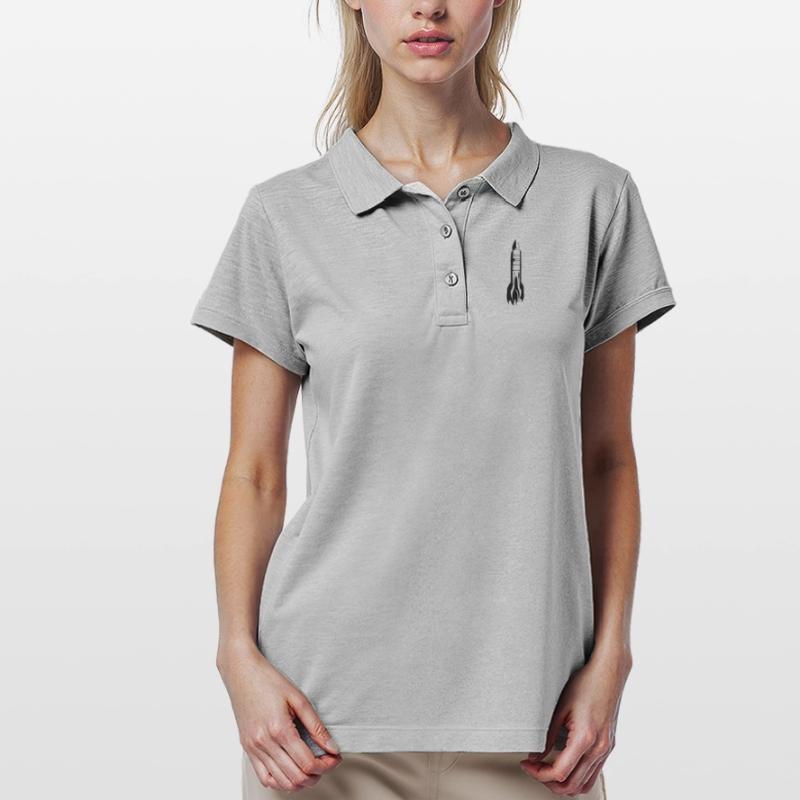 Spacecraft Rocket Space Space Flight Vector Women's Polo Shirt