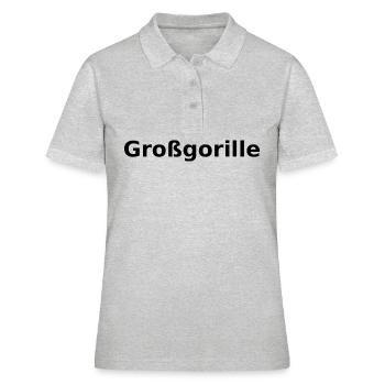 Großgorille - Frauen Polo Shirt - Grau meliert - Vorne - Ailine (174cm)