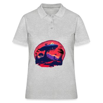 Cadeaux - Polo Femme - gris chiné - Devant - Ailine (174cm)
