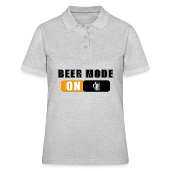 bier modus - Frauen Polo Shirt - Grau meliert - Vorne - Ailine (174cm)