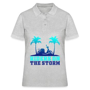 Roller Motorroller - Riders storm - Frauen Polo Shirt - Grau meliert - Vorne - Ailine (174cm)