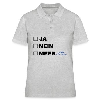 Meer - Frauen Polo Shirt - Grau meliert - Vorne - Ailine (174cm)