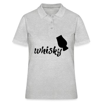 Whisky, noir - Polo Femme - gris chiné - Devant - Ailine (174cm)