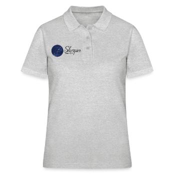 Sternzeichen Skorpion Tierkreiszeichen Astrologie - Frauen Polo Shirt - Grau meliert - Vorne - Ailine (174cm)