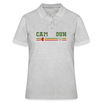 CAMEROON flag and emblem of Cameroon - Women's Polo Shirt - heather grey - Front - Ailine (174cm)