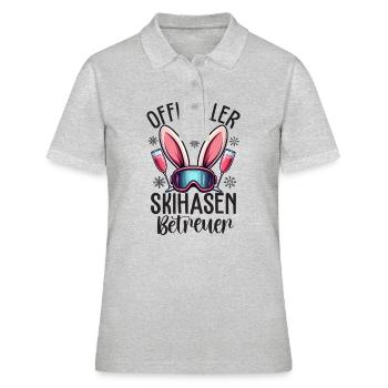 Superviseur officiel du lapin de ski - Polo Femme - gris chiné - Devant - Ailine (174cm)