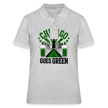 Chicago Goes Green - Women's Polo Shirt - heather grey - Front - Ailine (174cm)