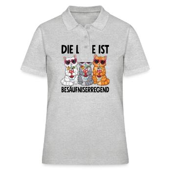 The situation is drunkenness - Women's Polo Shirt - heather grey - Front - Ailine (174cm)