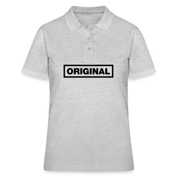 Das echte Original - Frauen Polo Shirt - Grau meliert - Vorne - Ailine (174cm)