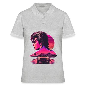 Onde de vapeur - Polo Femme - gris chiné - Devant - Ailine (174cm)
