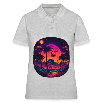 Synthwave - Polo Femme - gris chiné - Devant - Ailine (174cm)