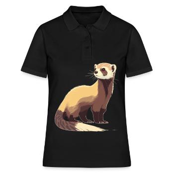 Ferret Breeder - Women's Polo Shirt - black - Front - Ailine (174cm)