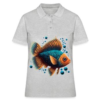 Poissons d’eau profonde - Polo Femme - gris chiné - Devant - Ailine (174cm)