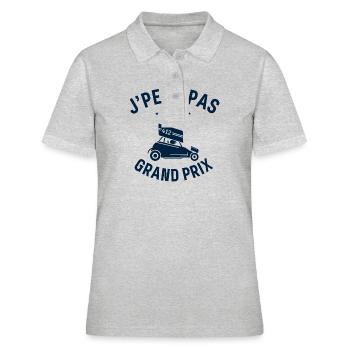 JPeux pas j ai Grand prix - Polo Femme - gris chiné - Devant - Ailine (174cm)