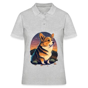 Corgi Outdoor - Polo Femme - gris chiné - Devant - Ailine (174cm)