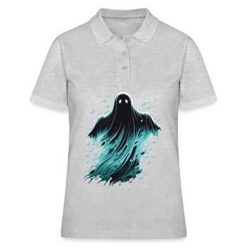Dunkler Geist - Frauen Polo Shirt - Grau meliert - Vorne - Ailine (174cm)