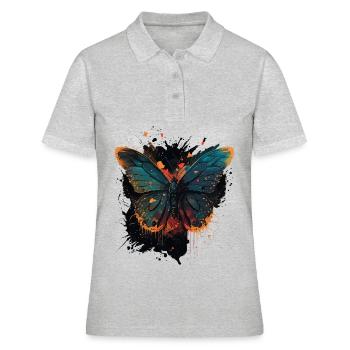 Butterfly Shades - Women's Polo Shirt - heather grey - Front - Ailine (174cm)