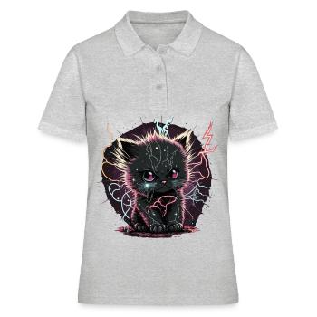 Perfectly Charge Kitten - Women's Polo Shirt - heather grey - Front - Ailine (174cm)
