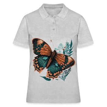 Butterfly Dreams - Women's Polo Shirt - heather grey - Front - Ailine (174cm)
