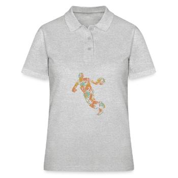 Basket-ball - Polo Femme - gris chiné - Devant - Ailine (174cm)