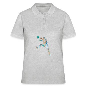 Basket-ball - Polo Femme - gris chiné - Devant - Ailine (174cm)