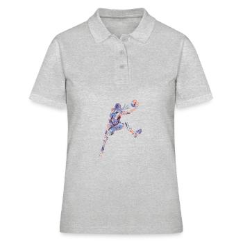 Basket-ball - Polo Femme - gris chiné - Devant - Ailine (174cm)