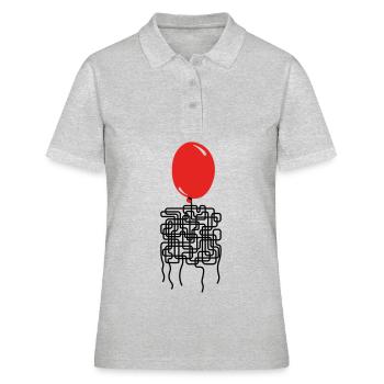 Balloonyrinth Balloon Thread Labyrinth - Women's Polo Shirt - heather grey - Front - Ailine (174cm)