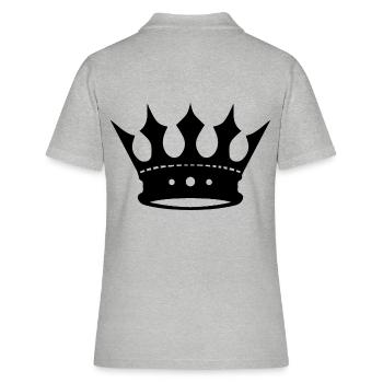 Couronnes Royale Majesté Roi roi royal trône - Polo Femme - gris chiné - Dos - Ailine (174cm)