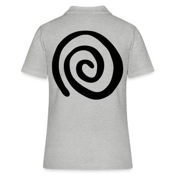 Spirale d’hypnose de motif et d’illusion - Polo Femme - gris chiné - Dos - Ailine (174cm)