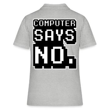 Computer says no - Women's Polo Shirt - heather grey - Back - Ailine (174cm)