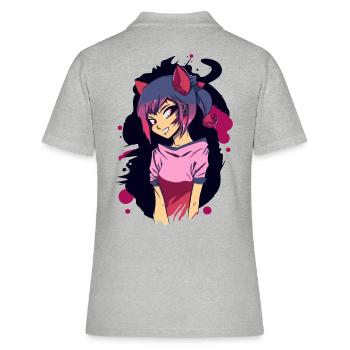 Cosplay - Polo Femme - gris chiné - Dos - Ailine (174cm)