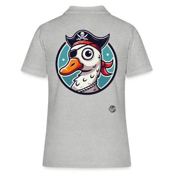 Oie pirate avec cache-œil - Polo Femme - gris chiné - Dos - Ailine (174cm)