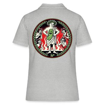 Purgatoire romain antique, Dante montre le concombre - Polo Femme - gris chiné - Dos - Ailine (174cm)