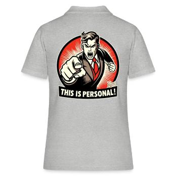 That's personal! - Women's Polo Shirt - heather grey - Back - Ailine (174cm)