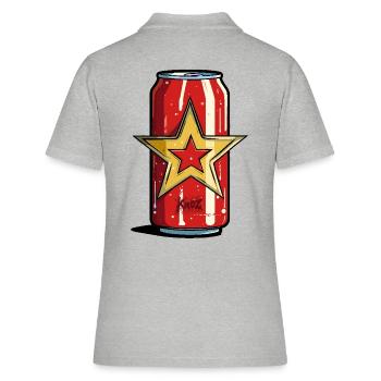 Refreshing Soda Drink Can - Women's Polo Shirt - heather grey - Back - Ailine (174cm)