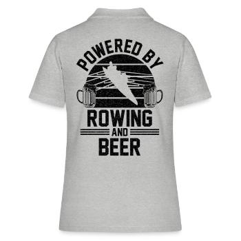 Rowing beer rowing boat gift - Women's Polo Shirt - heather grey - Back - Ailine (174cm)