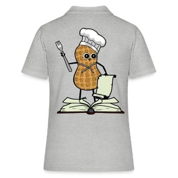 Peanut Cook Hobby Chef Art culinaire Plaisir - Polo Femme - gris chiné - Dos - Ailine (174cm)
