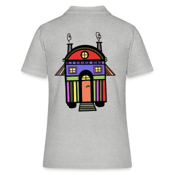 Construction trailer colorful colorful hippie house living eco - Women's Polo Shirt - heather grey - Back - Ailine (174cm)