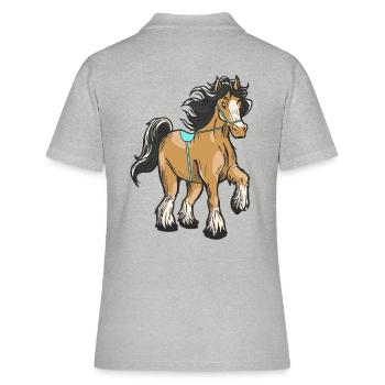 Cavalier D’équitation Cavalier Enfant Poney - Polo Femme - gris chiné - Dos - Ailine (174cm)