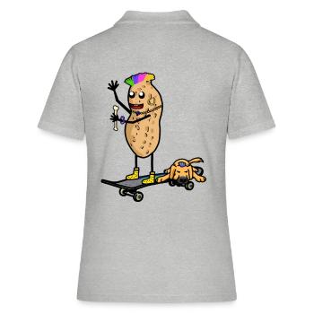 Peanut Dog Dog Skater Punker Junior - Polo Femme - gris chiné - Dos - Ailine (174cm)