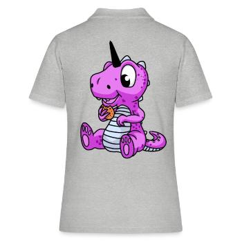Licorne Dragon Dino Fantasy Animaux mythiques Enfants - Polo Femme - gris chiné - Dos - Ailine (174cm)