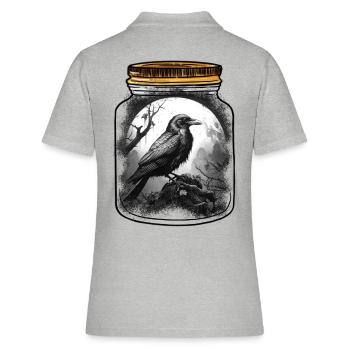 mystique halloween corbeau corbeau corbeau corbeaux - Polo Femme - gris chiné - Dos - Ailine (174cm)