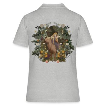 Conte de fées Forêt Enfants Enfant Conte de fées Personnage Princesse - Polo Femme - gris chiné - Dos - Ailine (174cm)